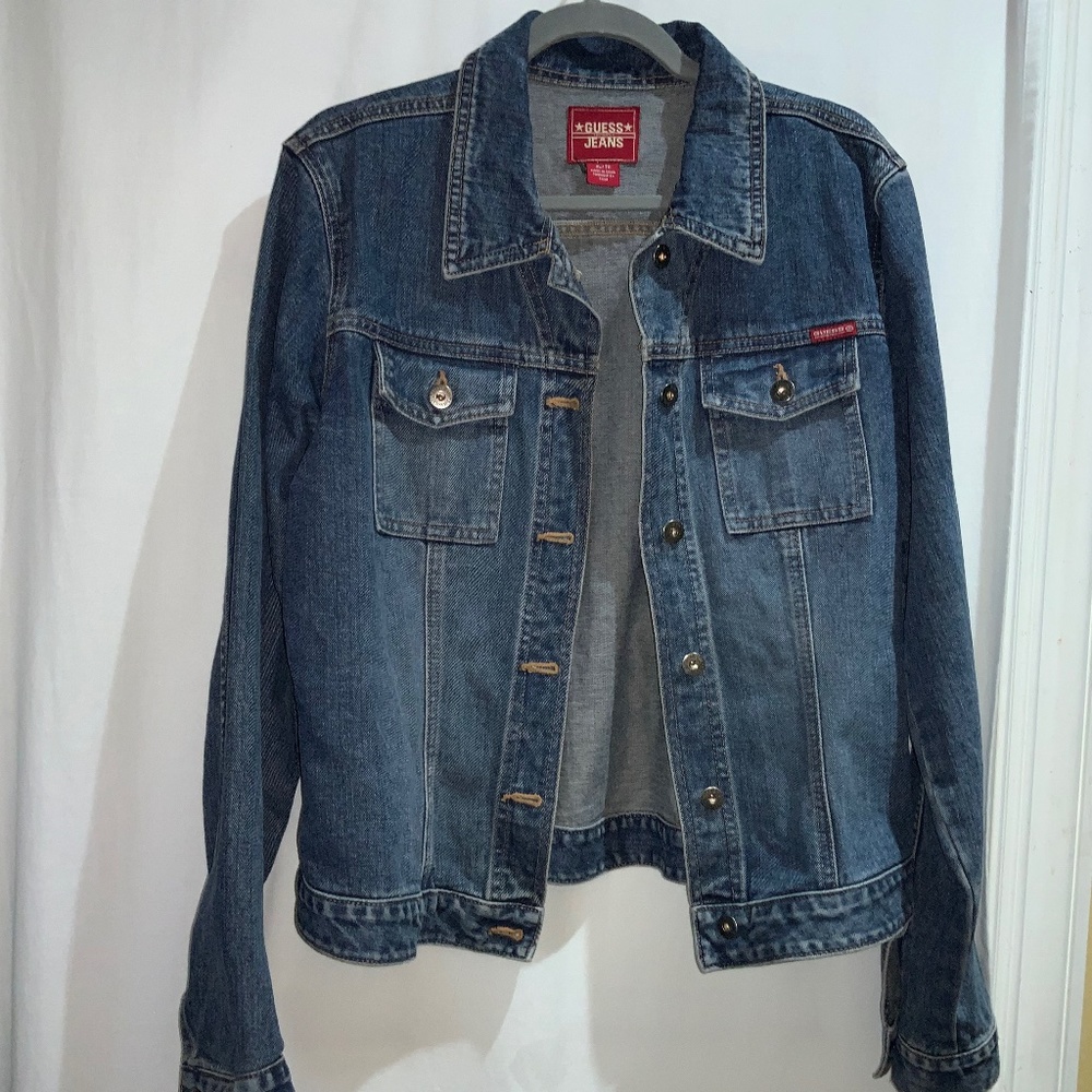 Guess denim trucker jacket Sz XL vintage jean jacket unisex